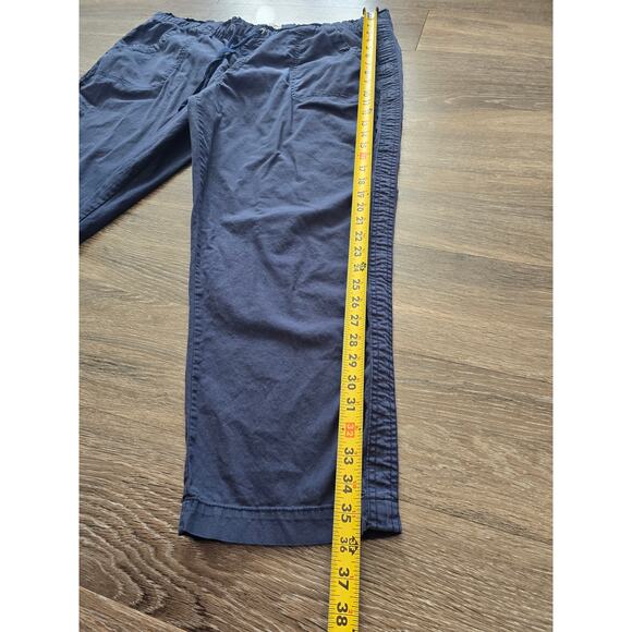 Sonoma Navy Paperbag Waist Capri Pants XXL Stretch Casual Cotton Utility Comfort - Picture 7 of 8